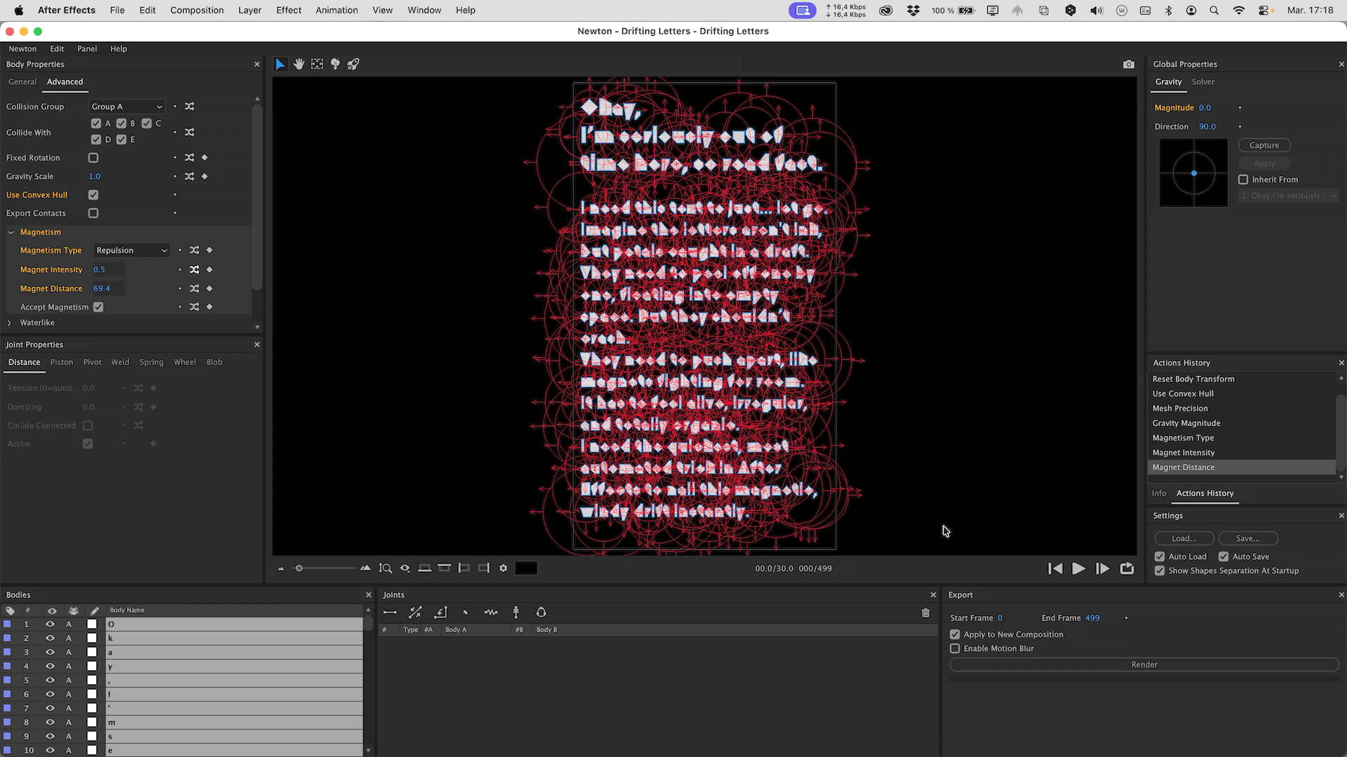 Newton magnets setup