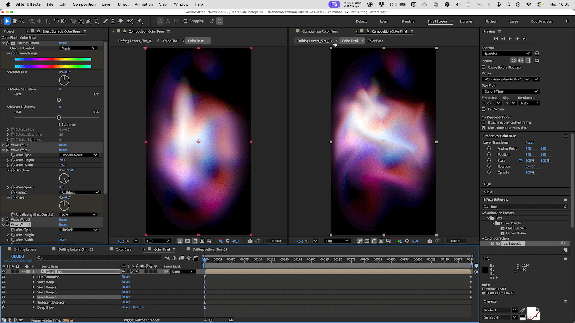after effects Split with New Locked Viewer